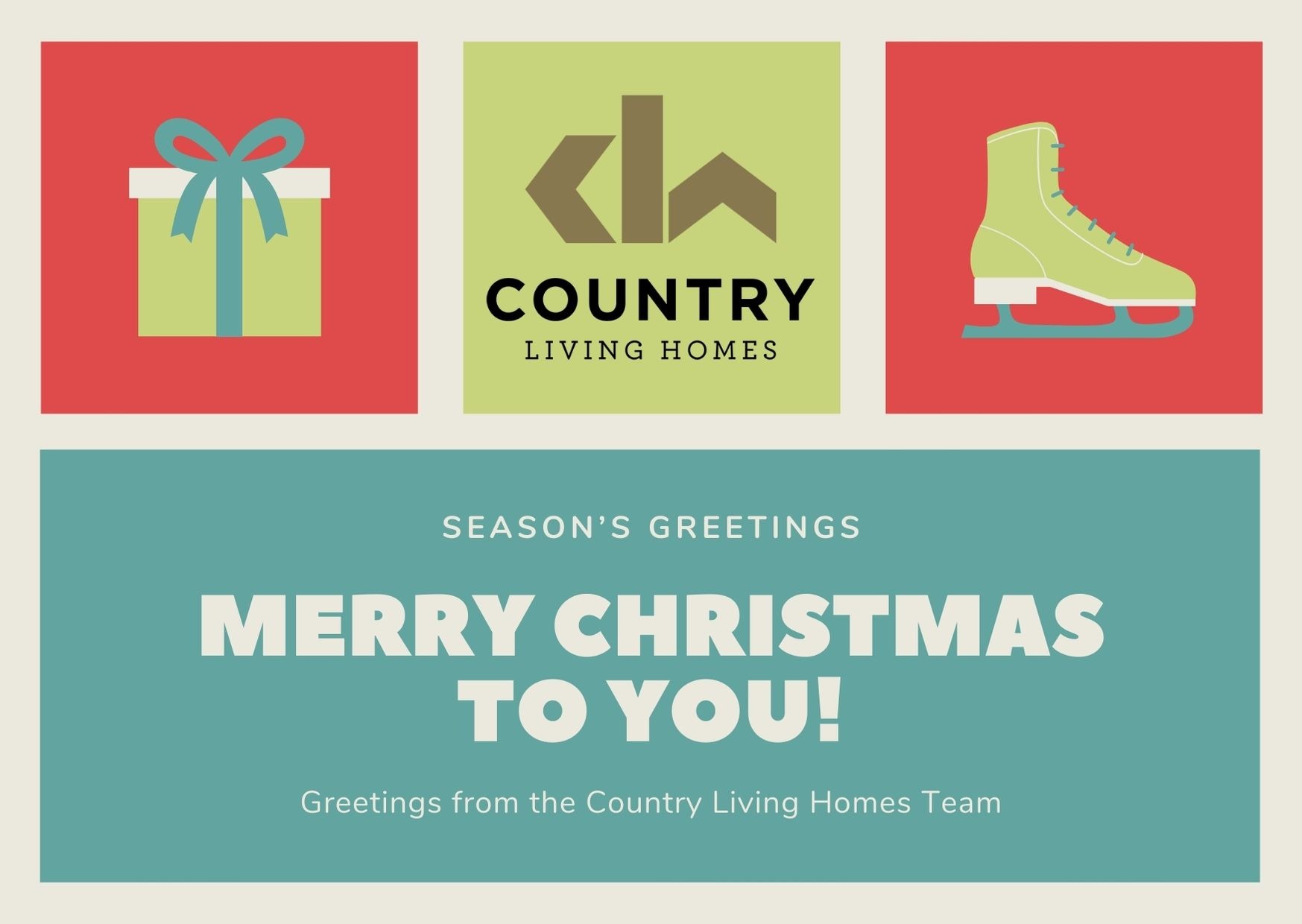 Country Living Homes Team greeting banner
